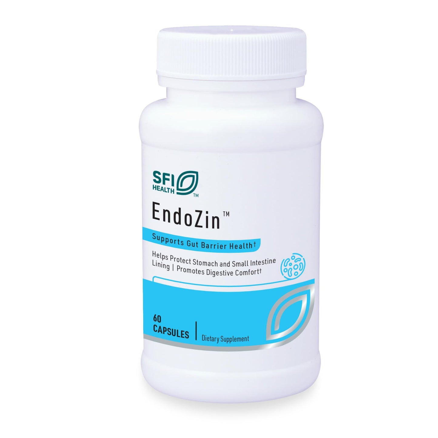 SFI Health Klaire Labs Endozin - Zinc Carnosine Complex with L-Glutamine to Support Intestinal Barrier Function, Hypoallergenic 60 Capsules