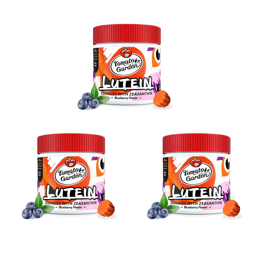 TomatoGarden Lutein Gummies Vision Support with Blue Light Protection, 30 Count