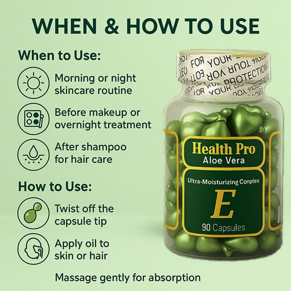 Nu-Health Vitamin E Oil Capsules for Skin, 90 Count
