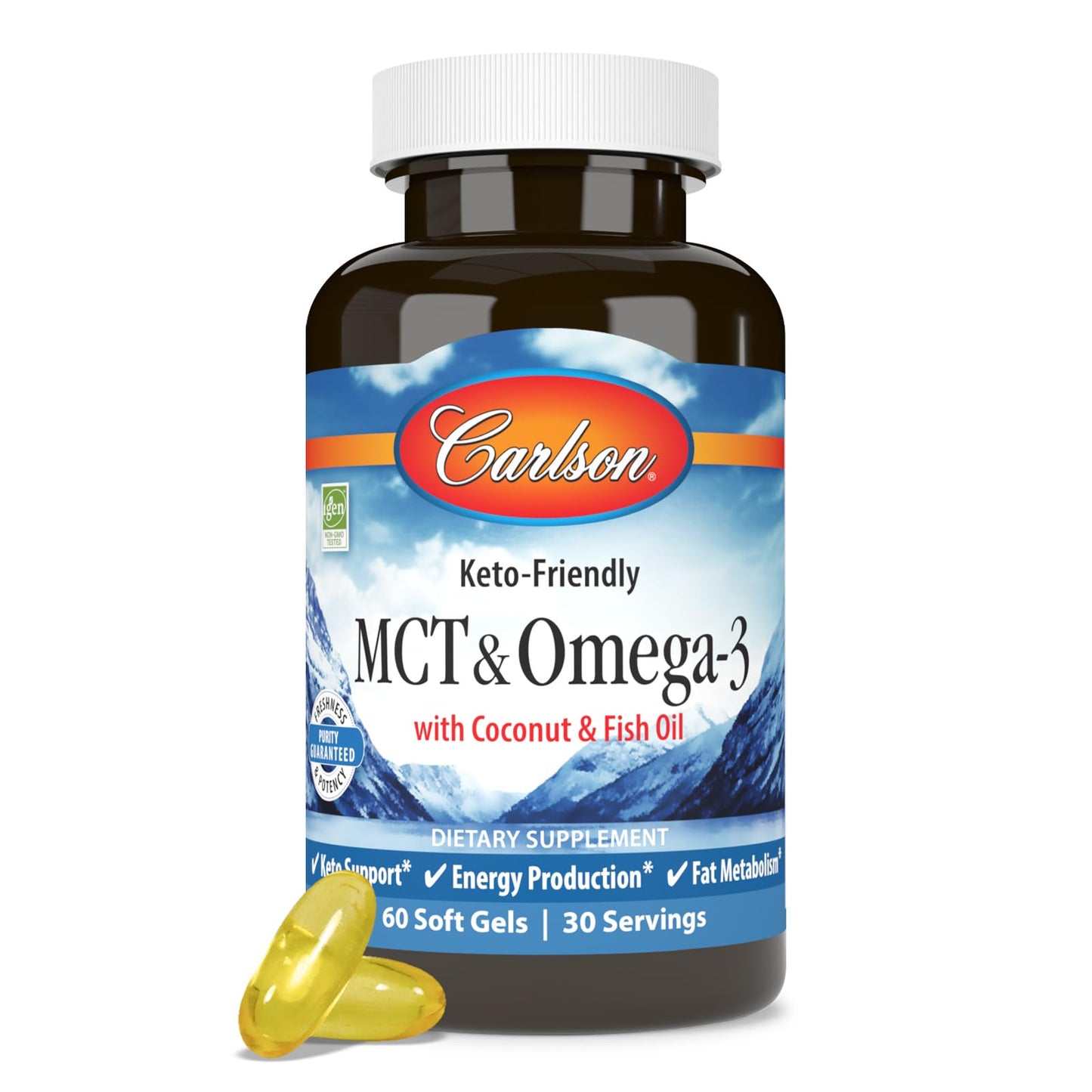 Carlson MCT & Omega-3 Softgels 60