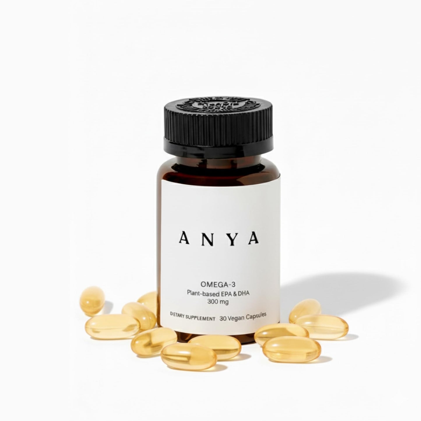 ANYA Vegan Omega-3 with DHA & EPA, 300 mg, Non-GMO, 1 Capsule
