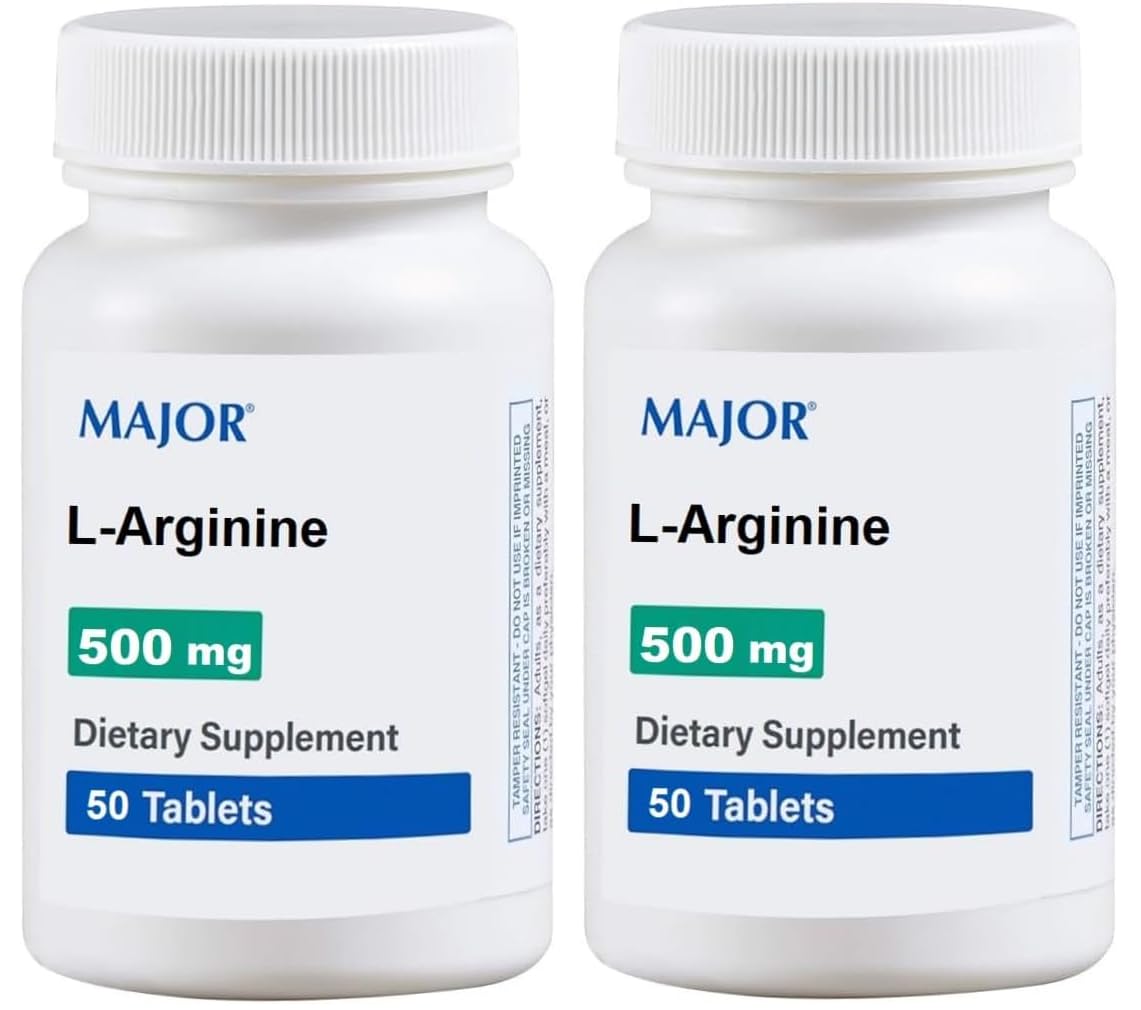 AmeriCan Goods Major L-Arginine 500 mg Tablets 100 Count
