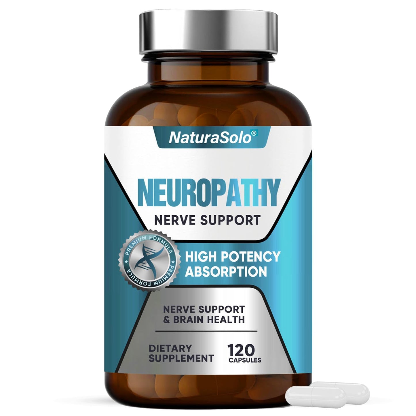 NaturaSolo Nerve Savior for Neuropathy 600mg Alpha Lipoic Acid, 120 Capsules