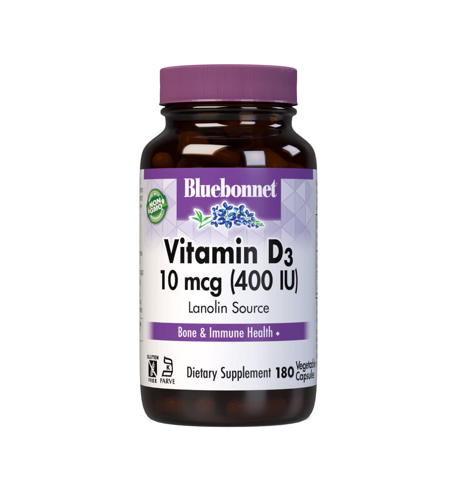BlueBonnet Vitamin D3 400 IU Capsule, 180 Count
