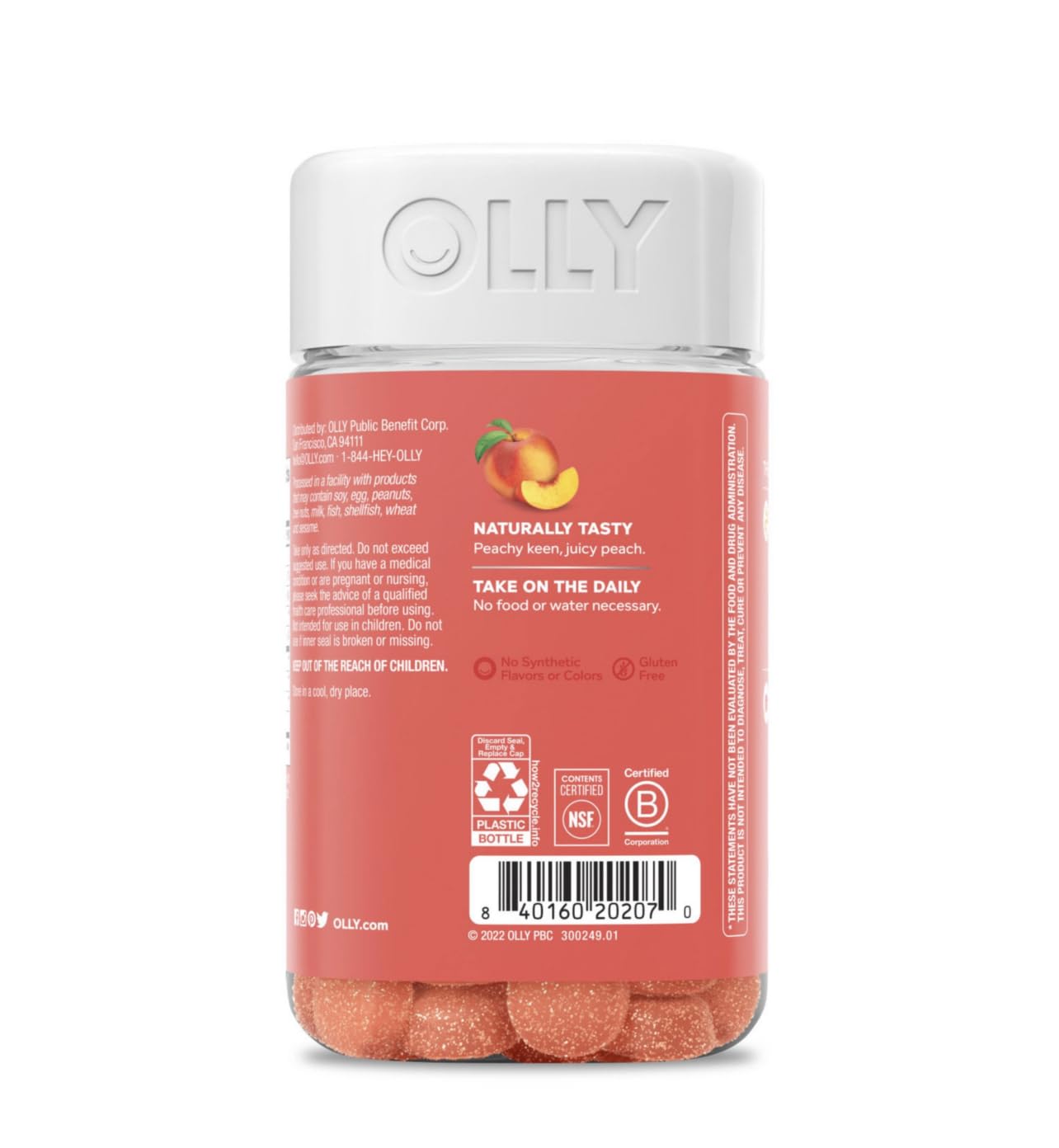 OLLY Probiotic + Prebiotic Gummy 70 Count
