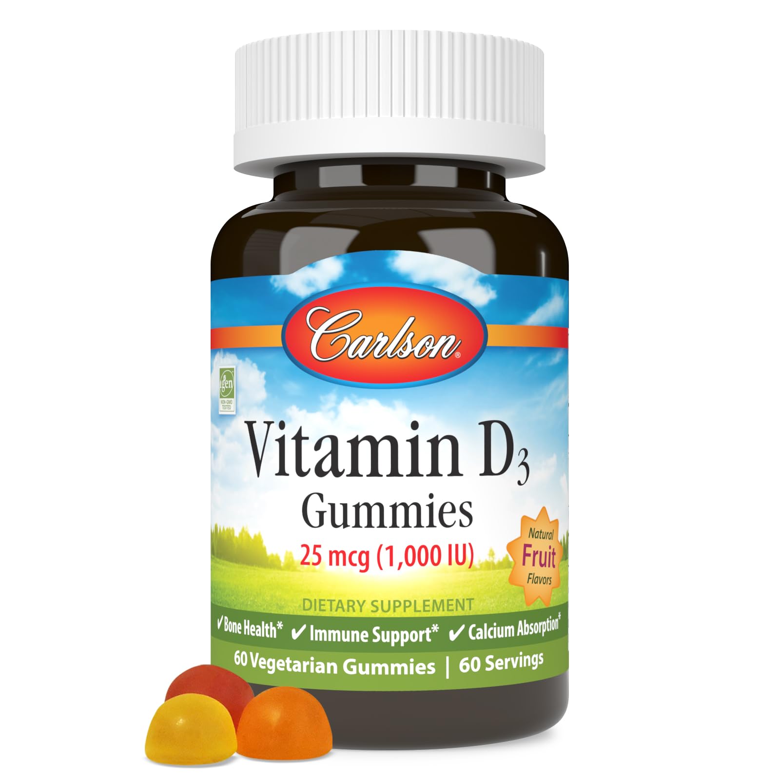 Carlson Vitamin D3 Gummies 60 Count