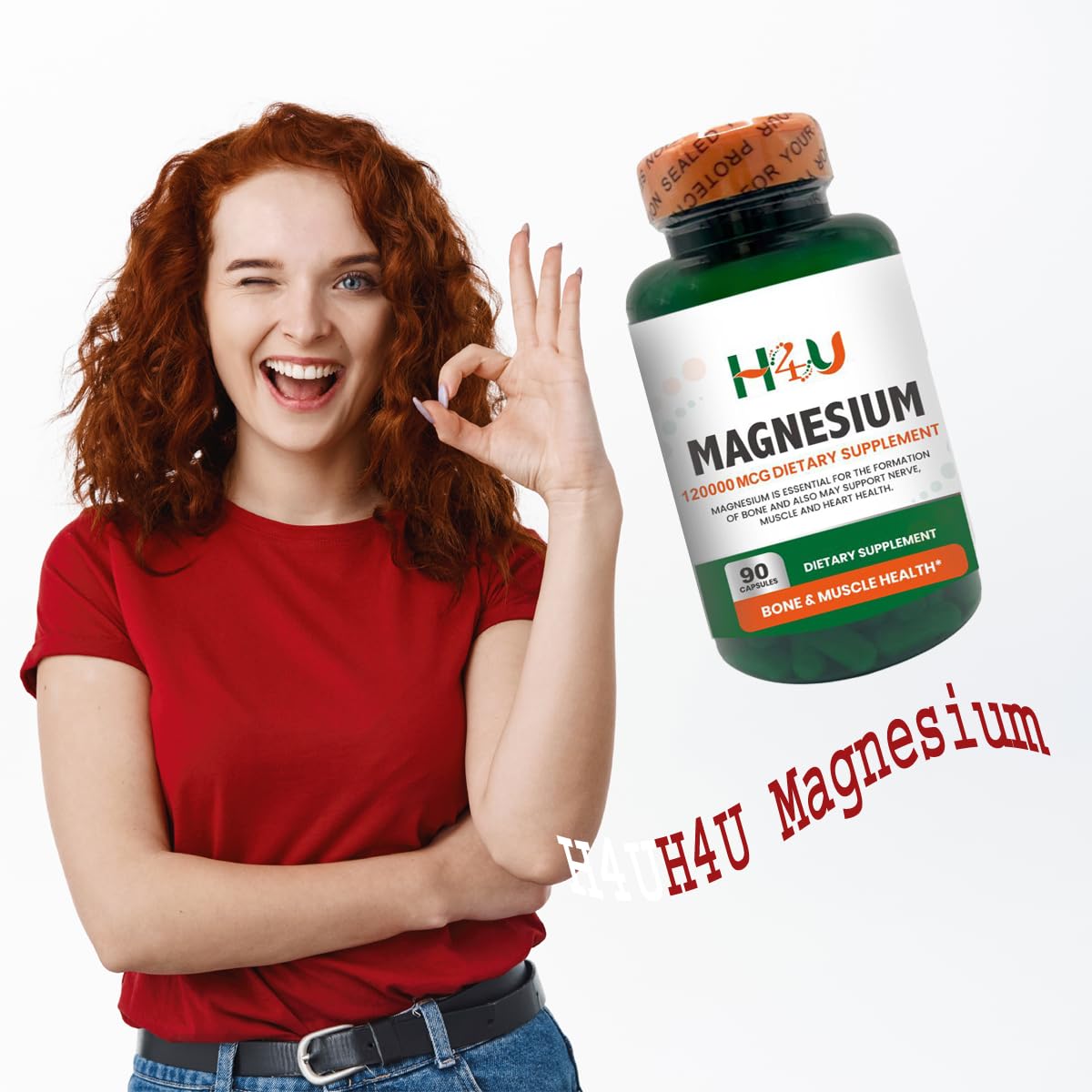 H4U Magnesium Citrate Capsule, 90 Capsules