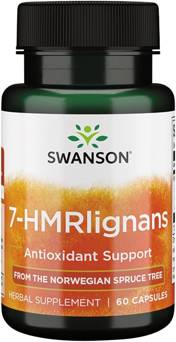Swanson 7-Hmrlignans from Norwegian Spruce Tree 40 Milligrams Capsules, 60 Count