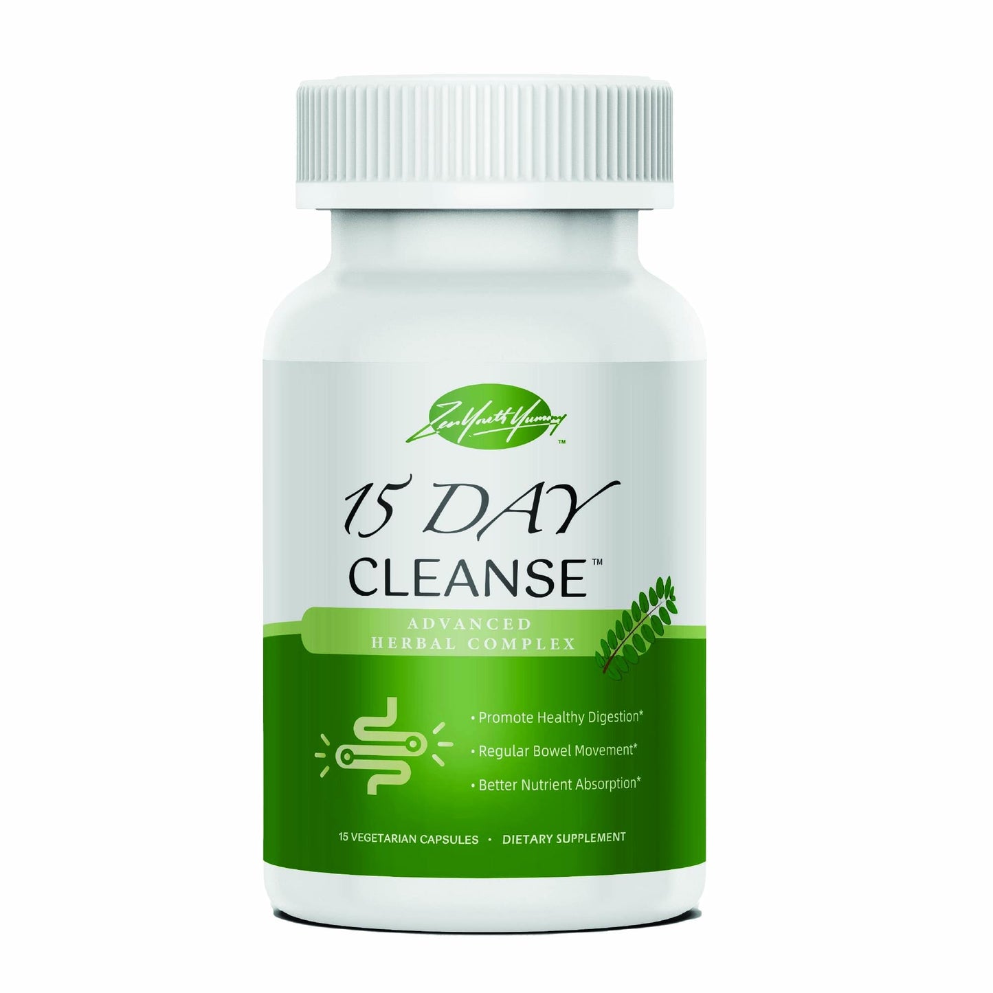 zyy 15 Days Cleans Advanced Gut and Colon Support Detox with Senna, Cascara Sagrada & Psyllium Husk, Non-GMO, 15 Capsules