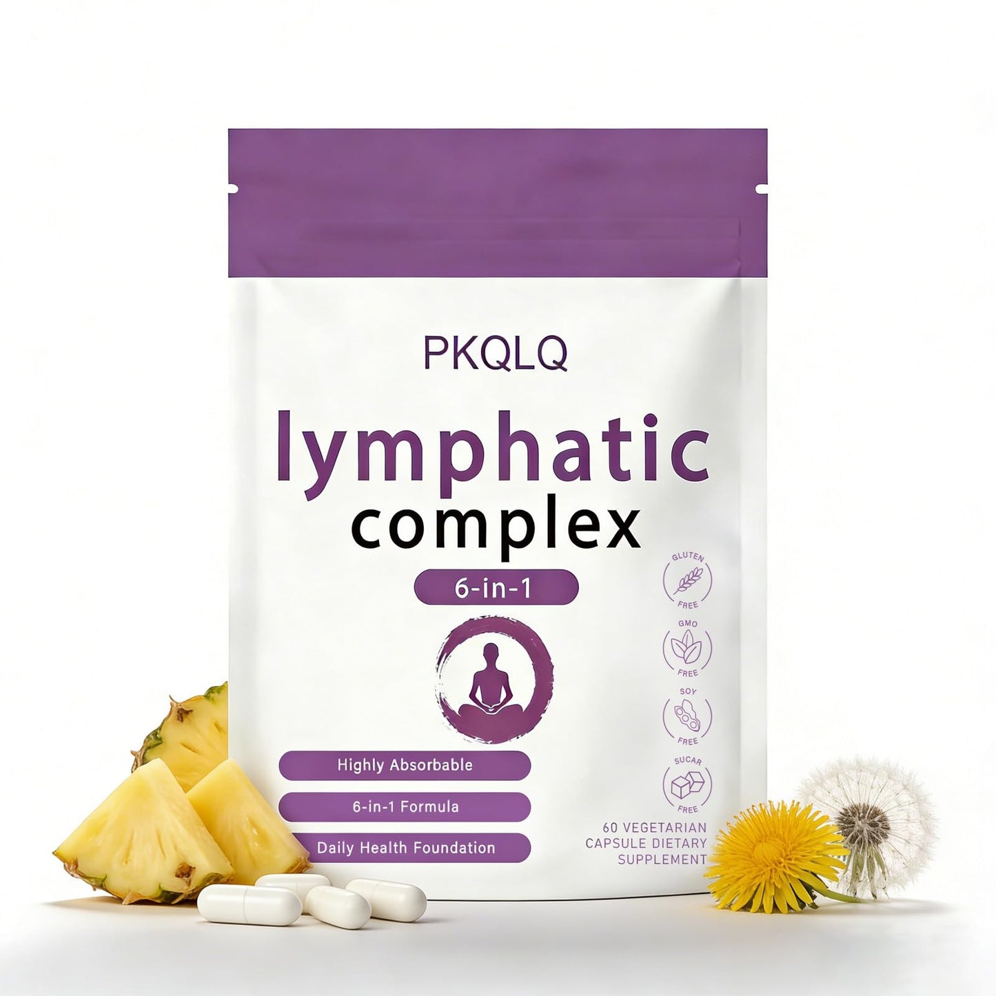 WOJJ Lymphatic Complex 6-in-1 Formula 60 Capsules