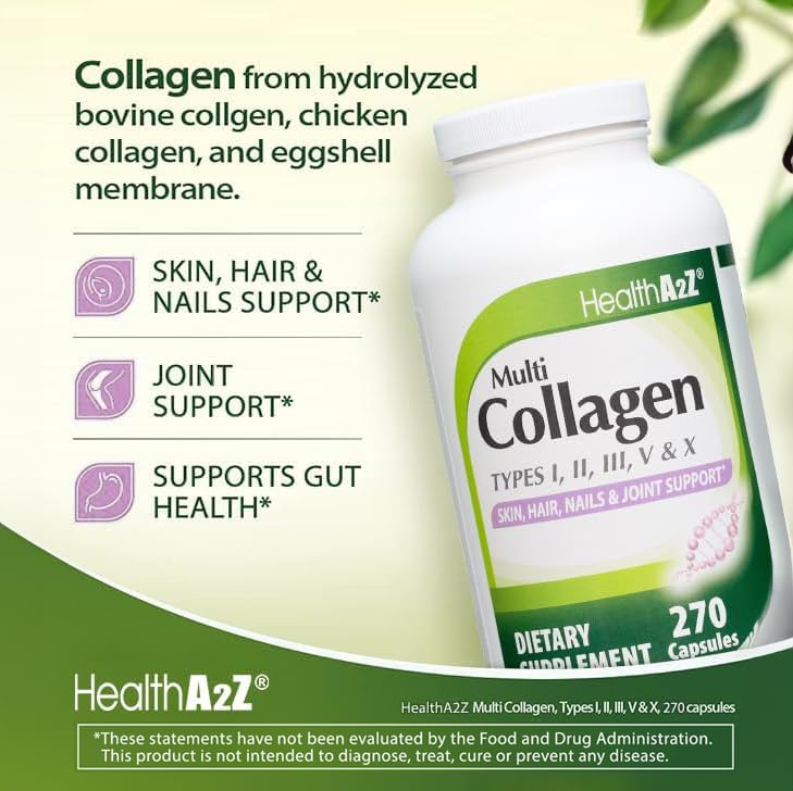 HealthA2Z Multi Collagen Capsules 270 Count
