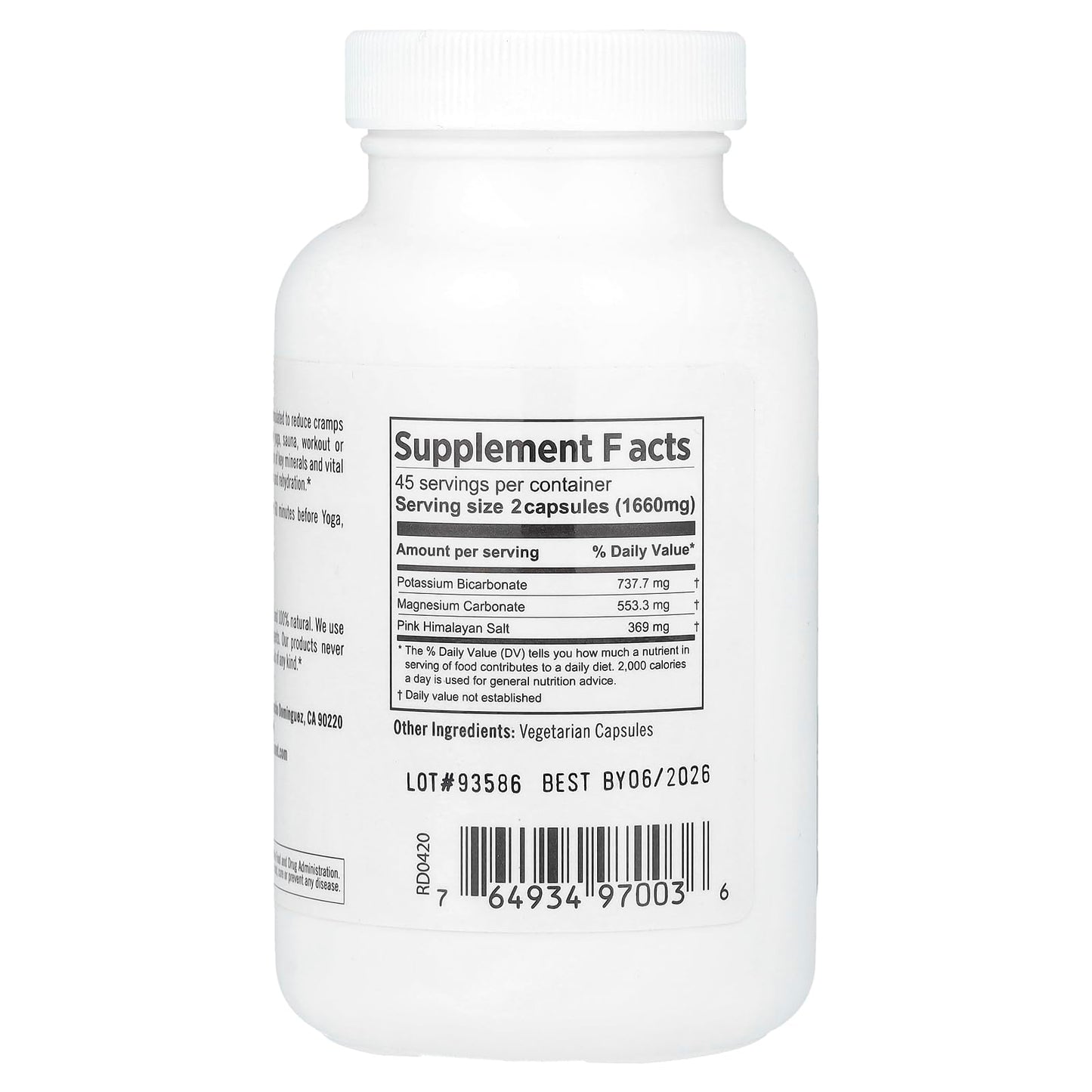 PURE PLANET Sports Salts 90 Capsules