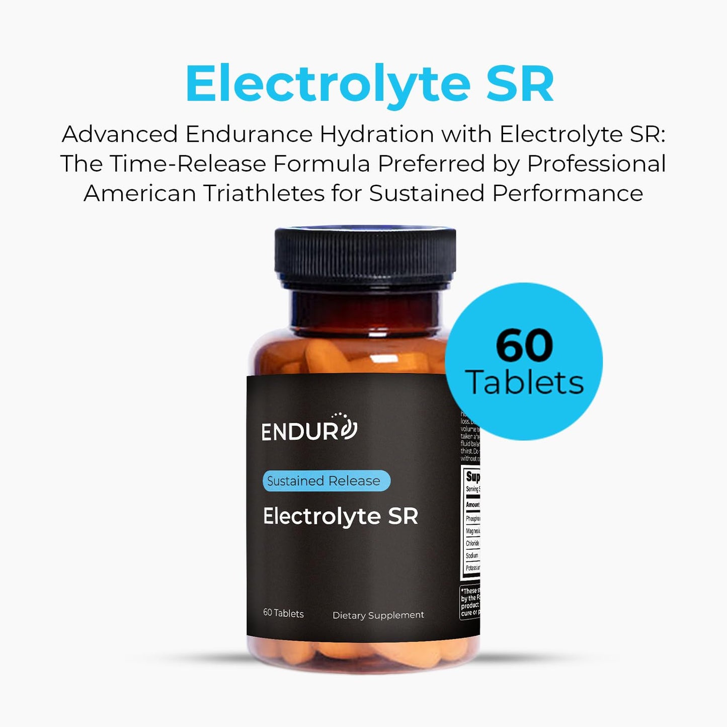 Endurance Products ENDUR Electrolyte SR (Sustained Release) Hydration Support 60 Tablets