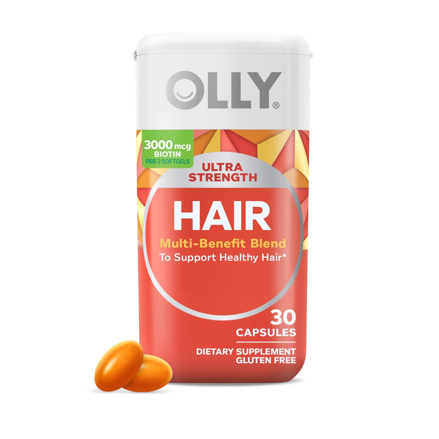 OLLY Ultra Strength Hair Softgels Caplet 30 Count