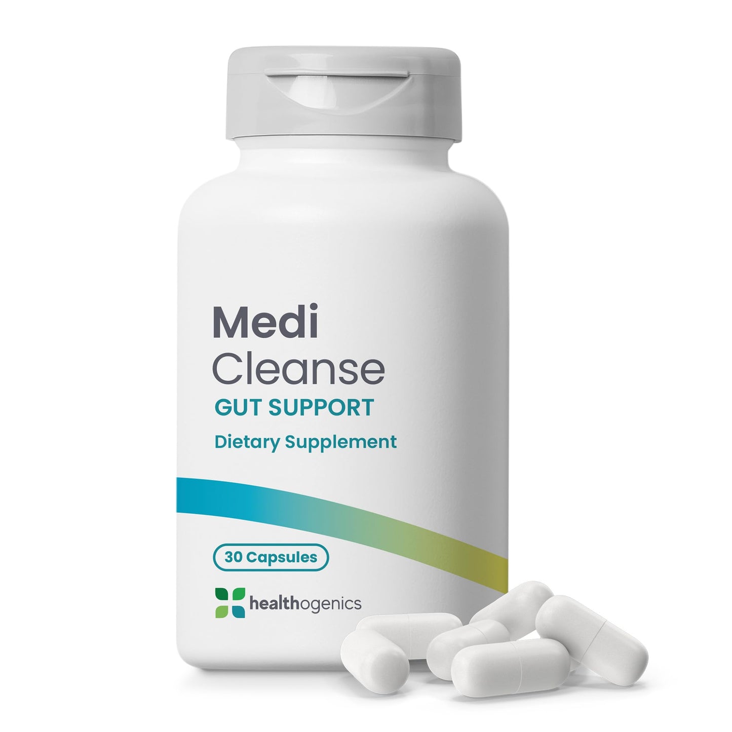 Healthogenics Medi Cleanse Gut Support Supplement – Herbal Fiber Blend Capsule, 30 Count