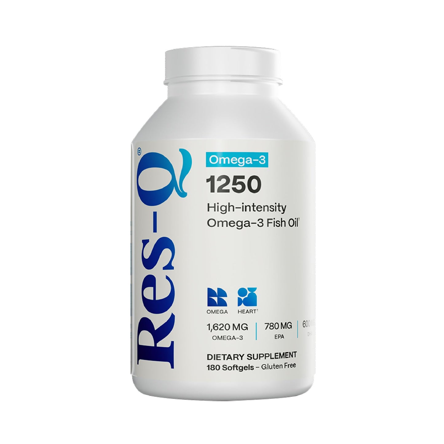 Res-Q 1250 Omega-3 Fish Oil Capsules, 180 Capsules