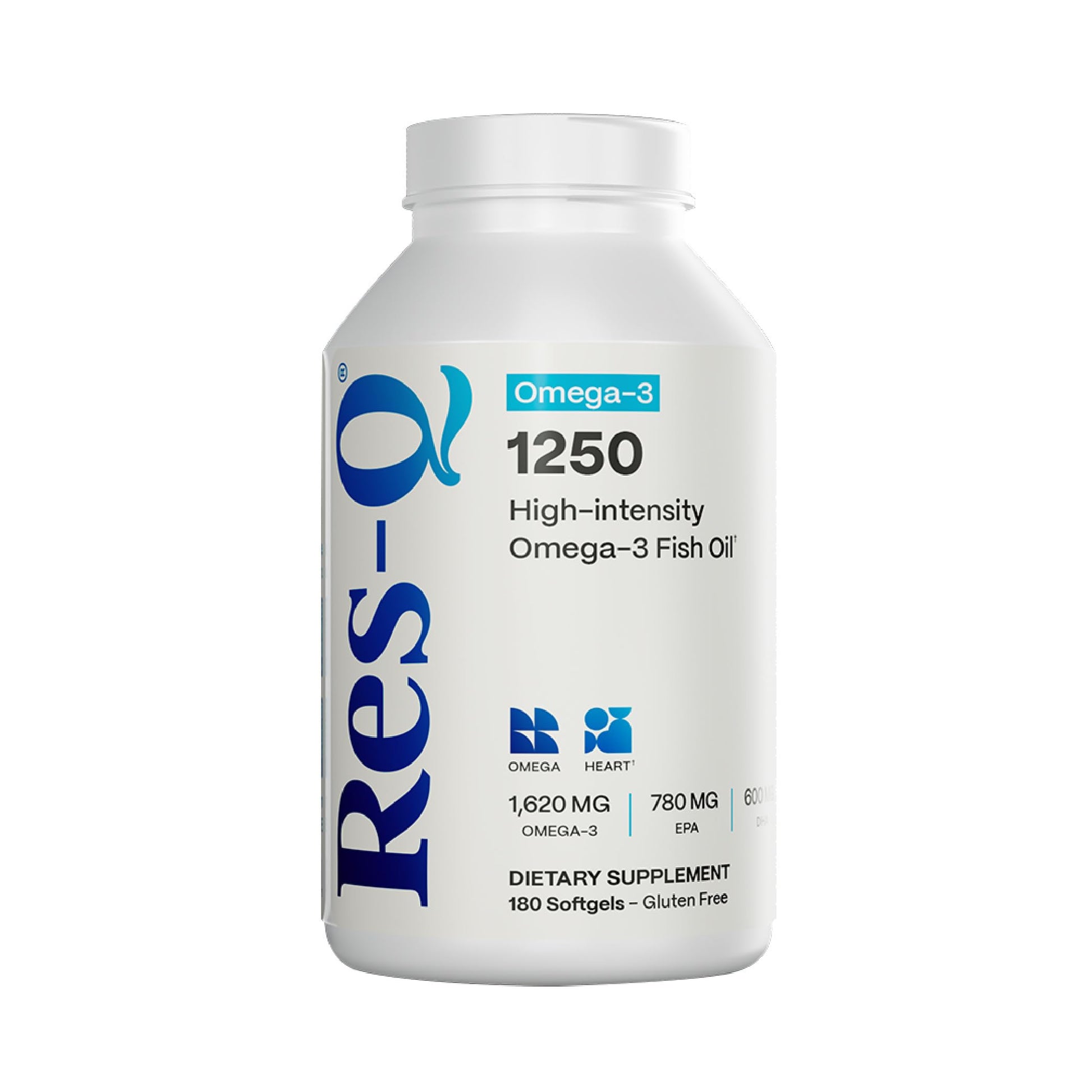 Res-Q 1250 Omega-3 Fish Oil Capsules, 180 Capsules