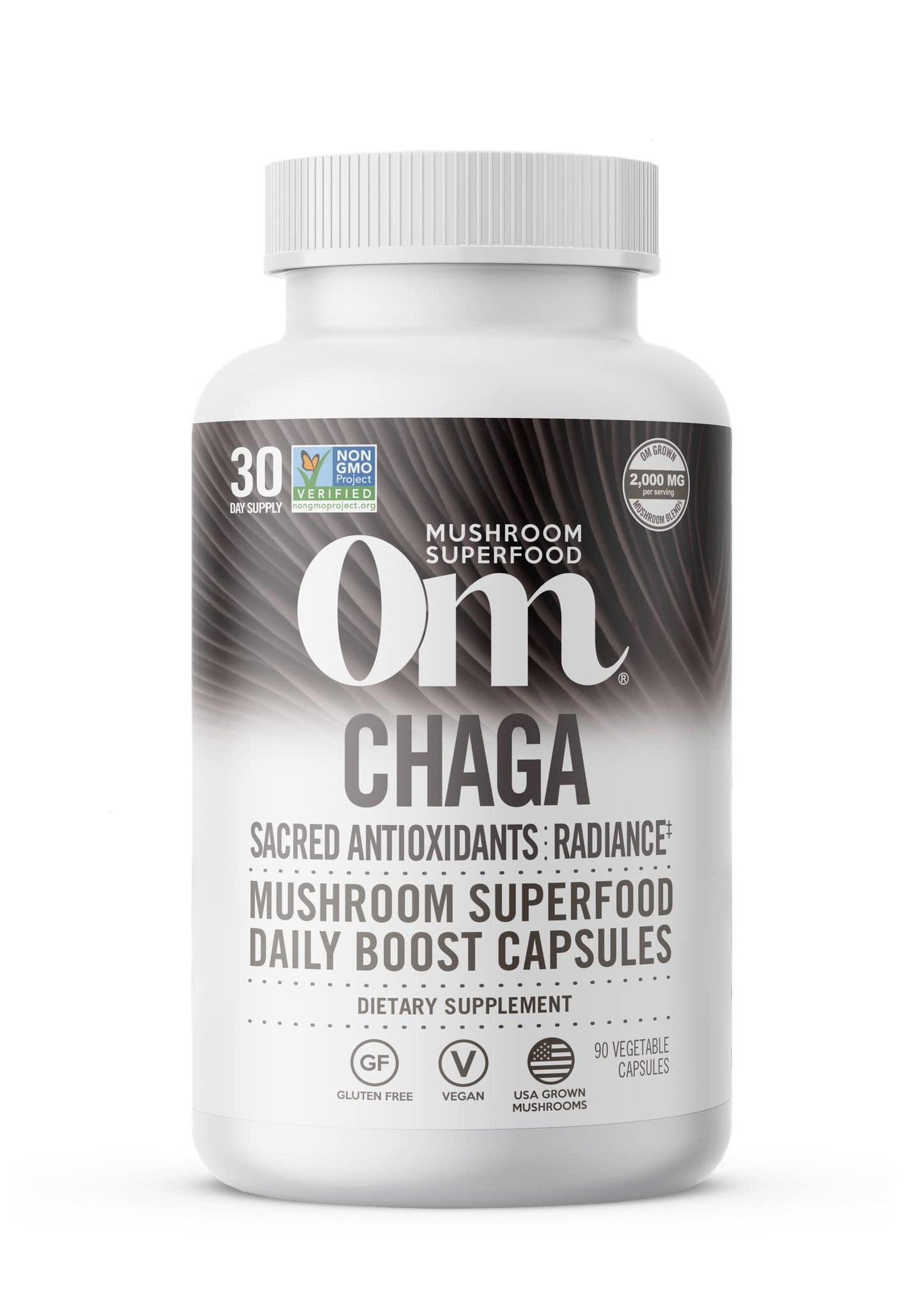 OM MUSHROOM SUPERFOOD Chaga Mushroom Capsules, 90 Count