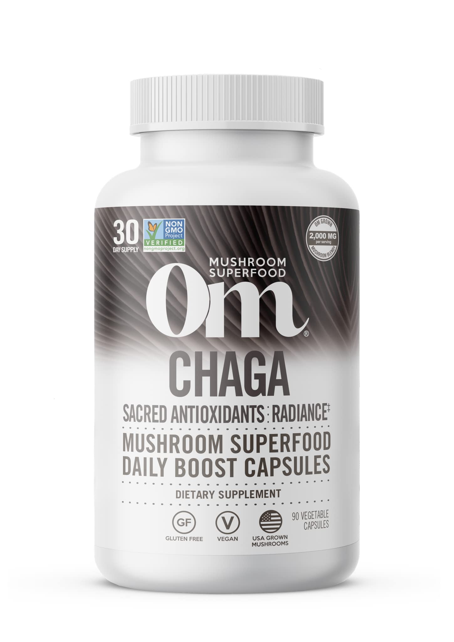 OM MUSHROOM SUPERFOOD Chaga Mushroom Capsules, 90 Count