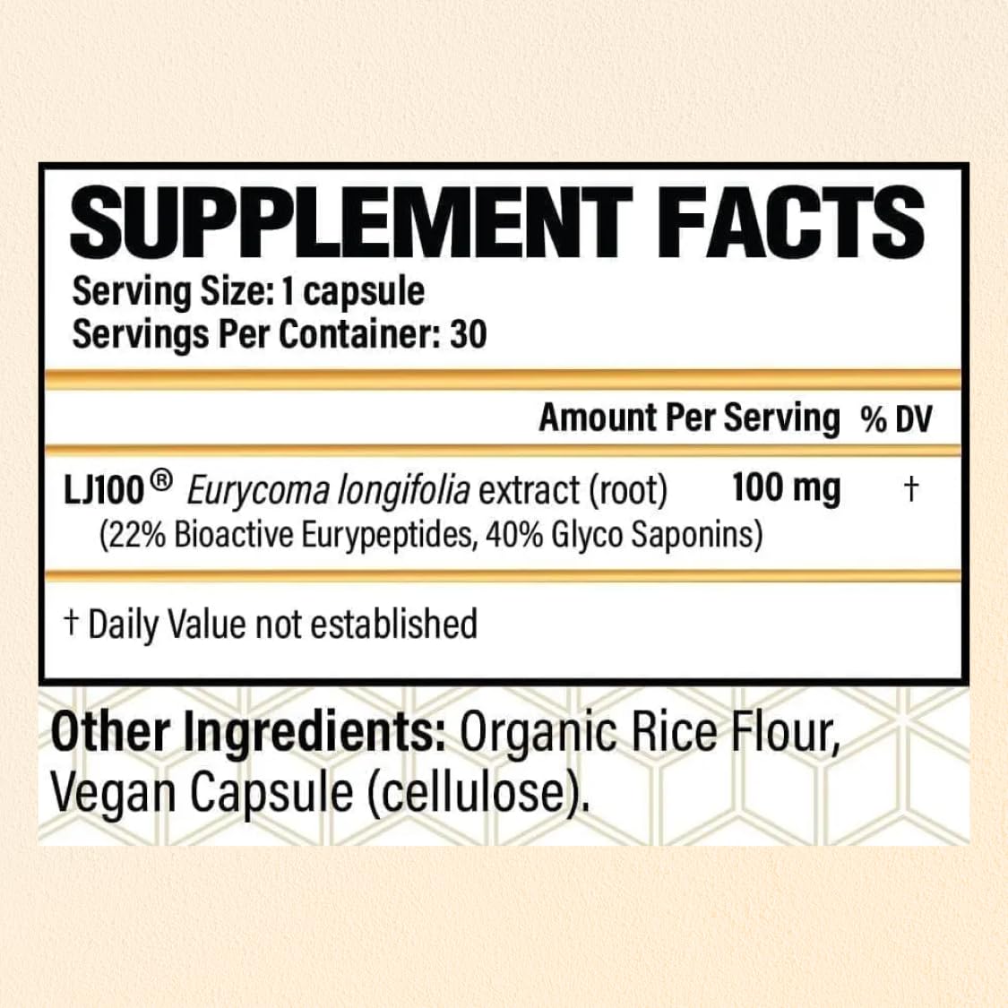 CHOQ Tongkat Ali Extract 100mg LJ100 Longjack Clinically Proven Capsule, 30 Capsules
