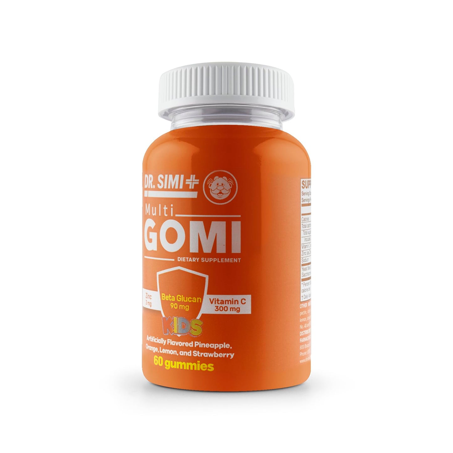 MULTI GOMI Kids Zinc + Beta-Glucan + Vitamin C Gummies – Immune Support for Kids 4+, 60 Gummies