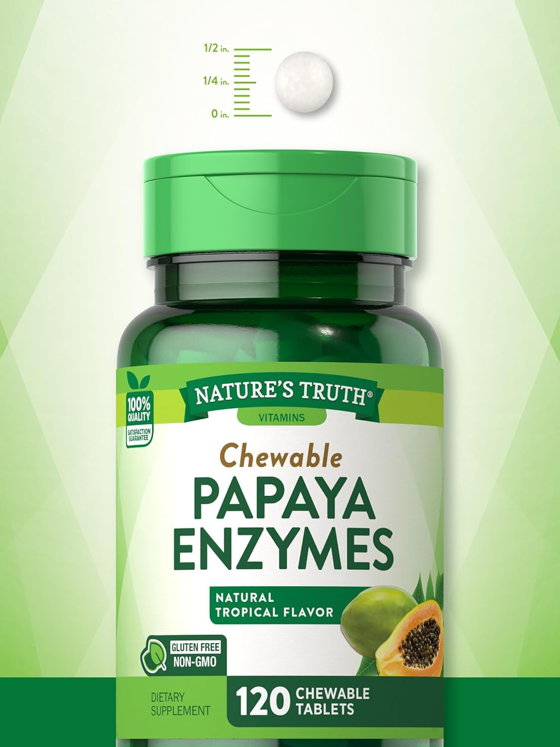 Nature's Truth Papaya Enzyme Chewable Tablets 720 Count
