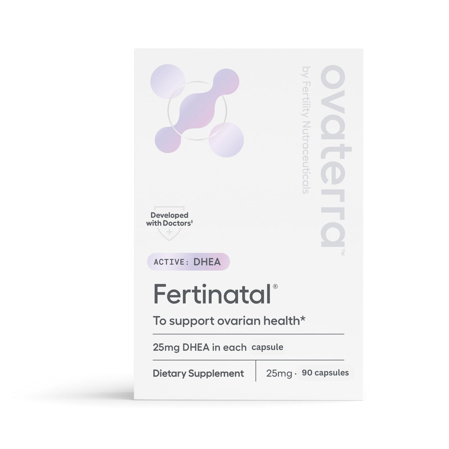 Fertinatal Micronized DHEA Female Natural Plant-Based Fertility Supplement Capsules, 84 Count