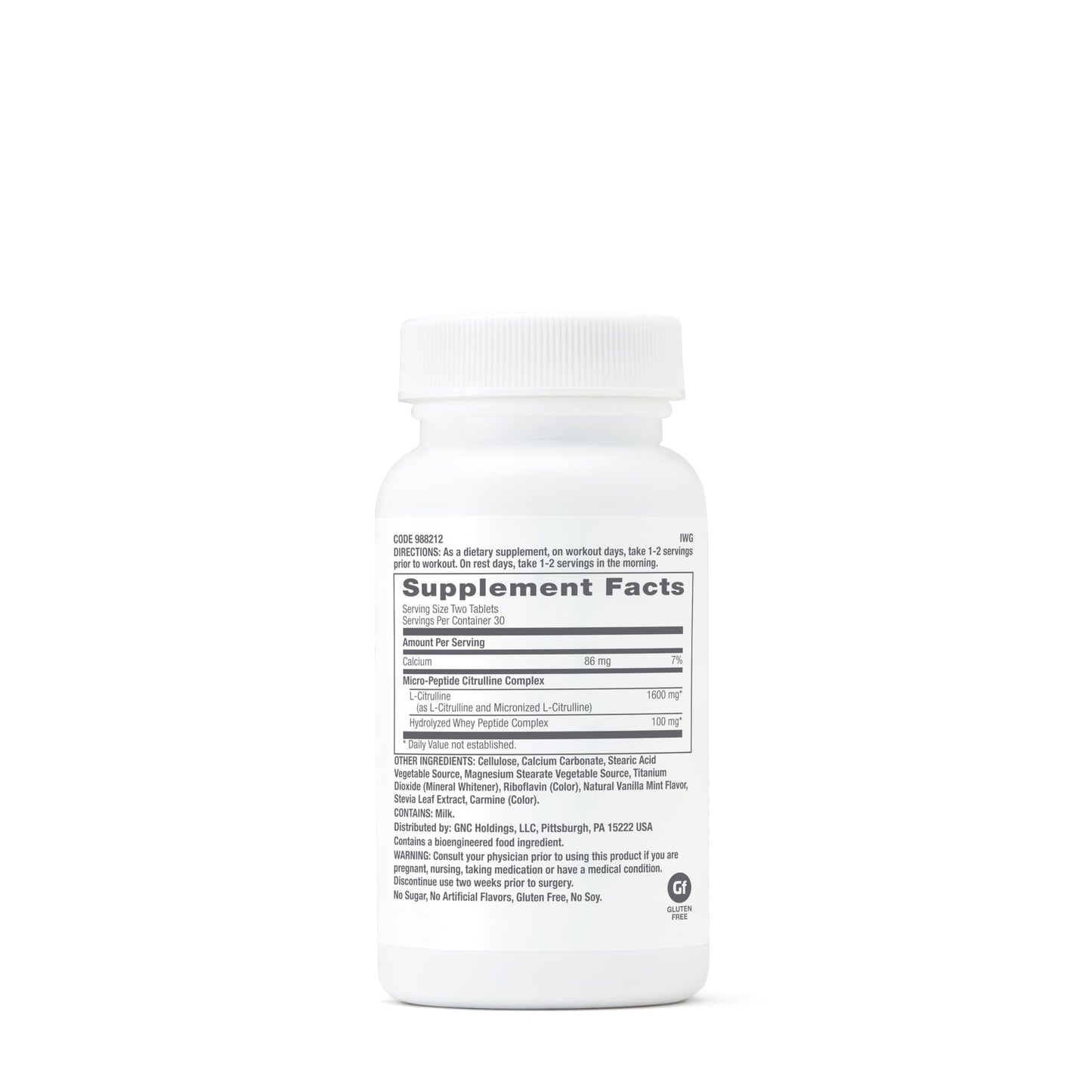 GNC Pro Performance Citrulline Complex 1700mg, 60 Tablets