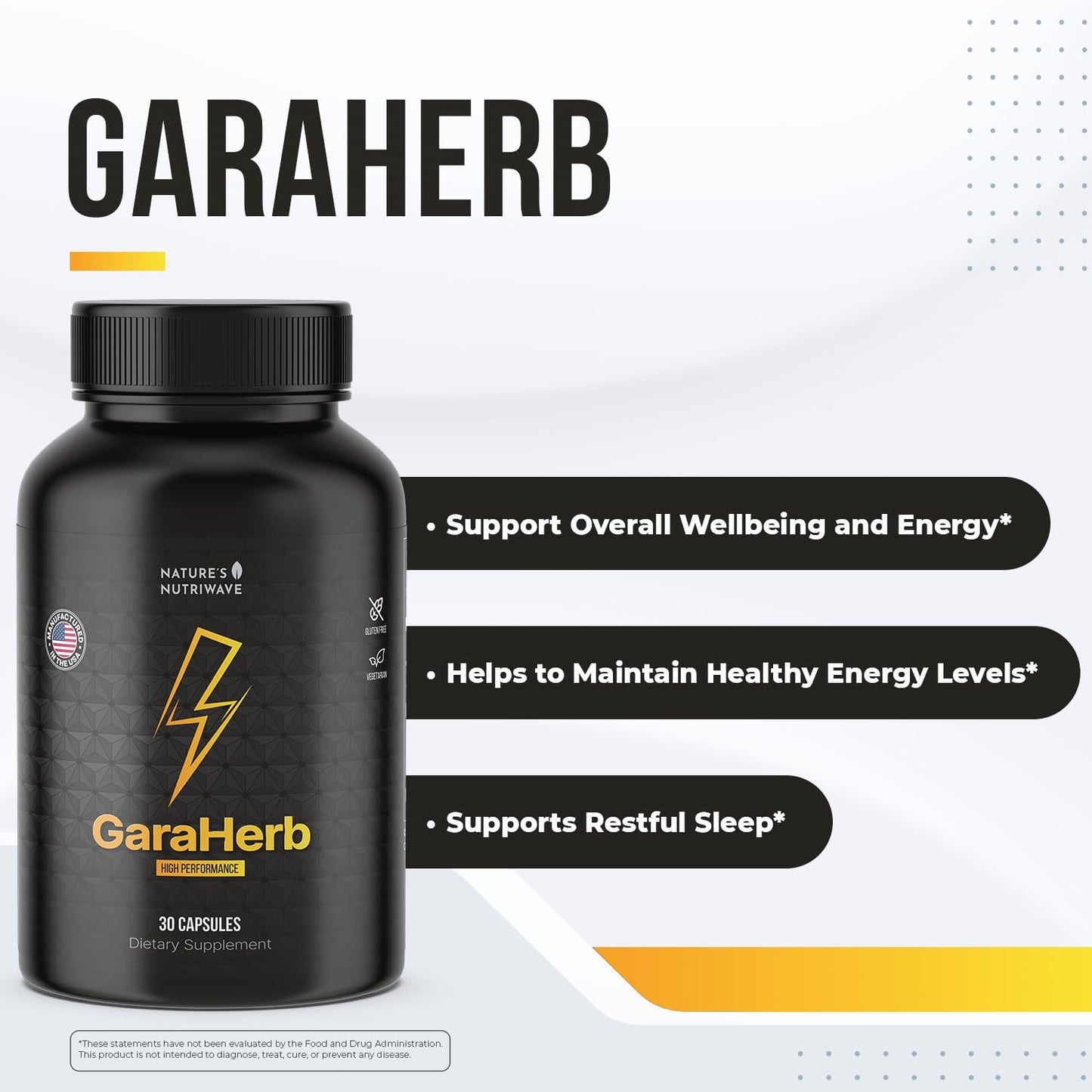 Nature’s NutriWave Garaherb L-Citrulline, Maca & Pine Bark Capsule, 30 Count