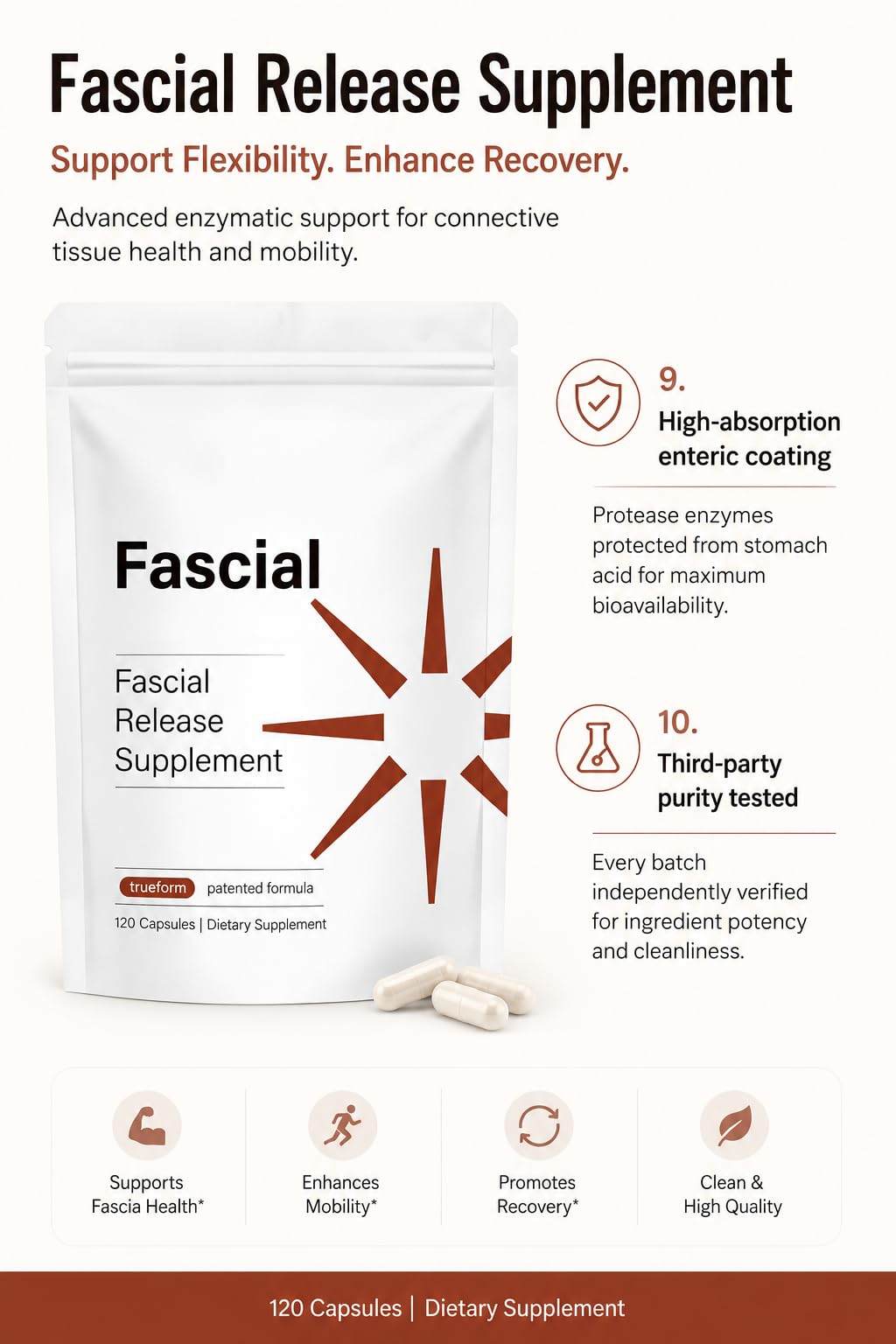 Fascial Release Supplement Capsule 120 Count