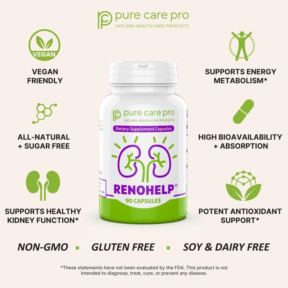 Pure Care Pro Renohelp Kidney Support Capsule 90 Count