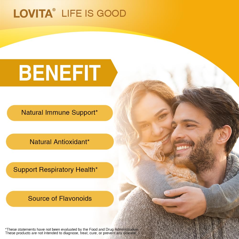 Lovita Propolis Capsule 800mg 5:1 Concentration Natural Bee Propolis Extract, 90 Capsules
