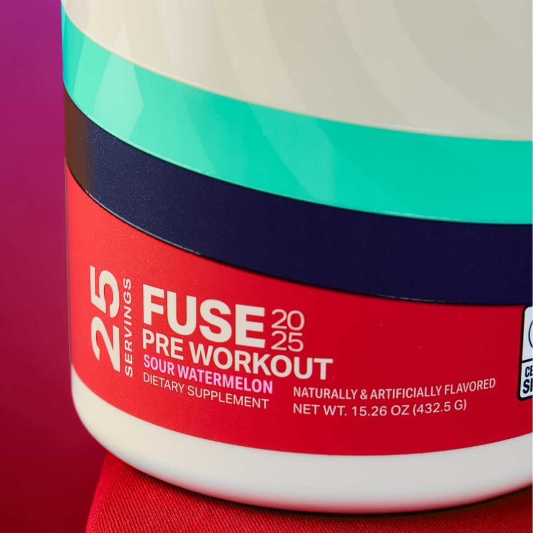 Podium Nutrition Fuse 2025 Pre Workout Powder Sour Watermelon 6 oz