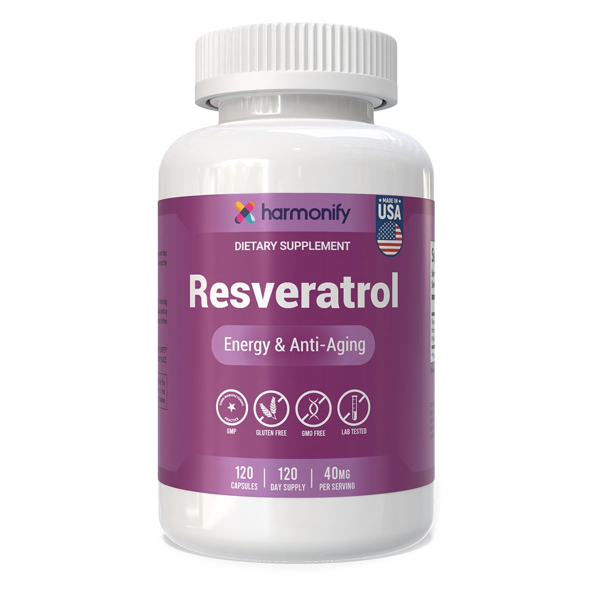 HARMONIFY Resveratrol Supplement 60 Capsules