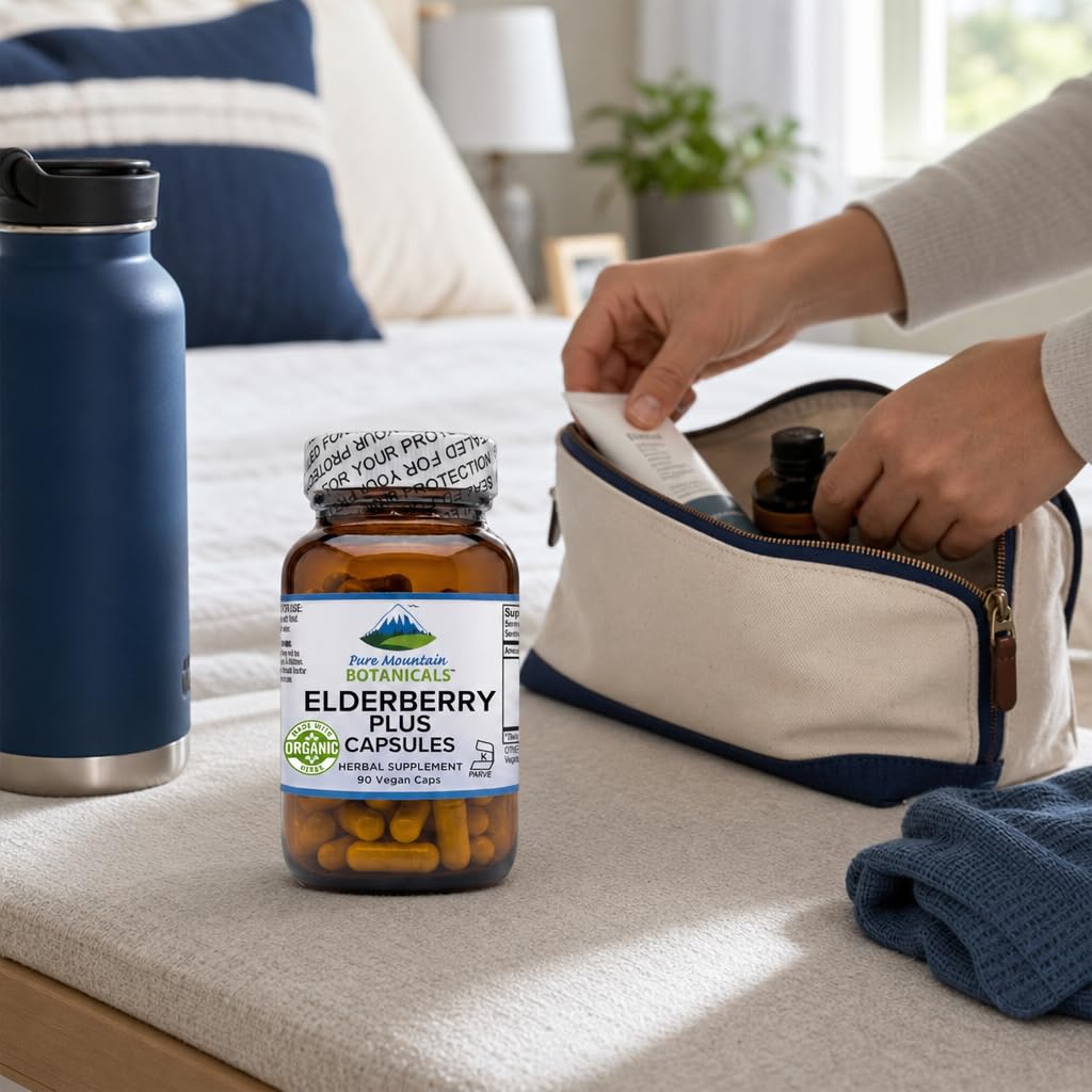 Pure Mountain Botanicals Elderberry Capsules, 90 Capsules