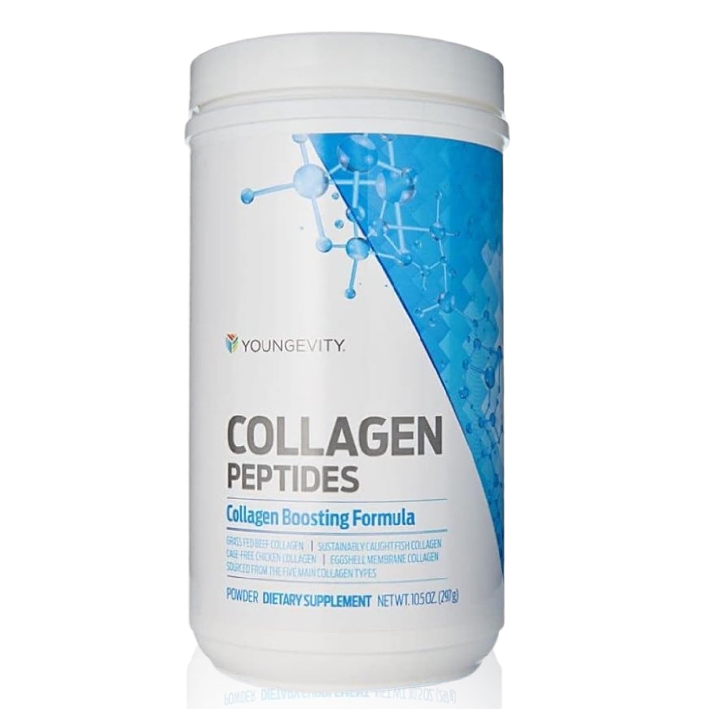 Youngevity Multi-Collagen Peptides Powder with Fulvic Powder – Hydrolyzed Grass-Fed, Marine, Chicken, & Eggshell Membrane Collagen – Hair, Skin, Nails, Bone, Bone Support – I, II, III, V, X – 13.23 oz