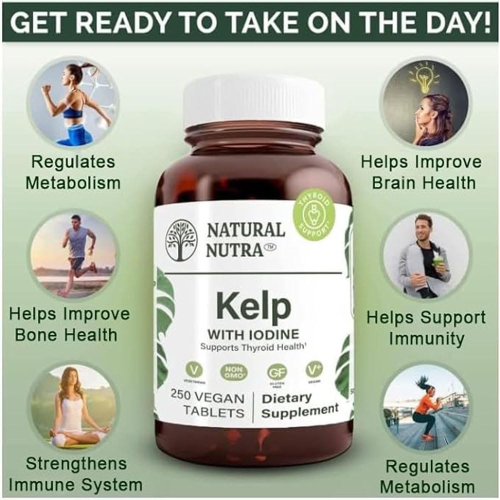 Natural Nutra Kelp Iodine with Potassium Iodide 250 Tablets
