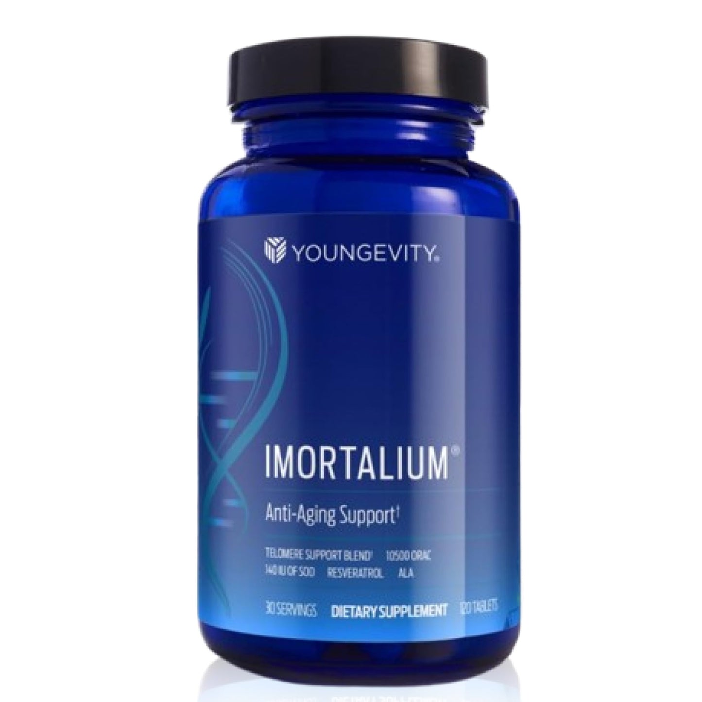 Youngevity Imortalium® - Anti-Aging Telomere Health, Fucoxanthin, Carotenoid Blend, Fucoidan Blend, MSM, Glutathione, Skin Rejuvinating Blend + 12 Whole Foods 120 Tablets