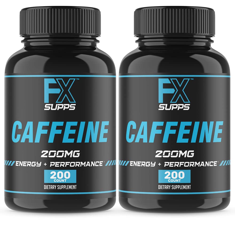 FXSUPPS Caffeine 200 mg Capsule, 400 Capsules
