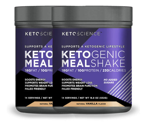 Keto Science Ketogenic Meal Shake Powder, Vanilla, 37.6 oz