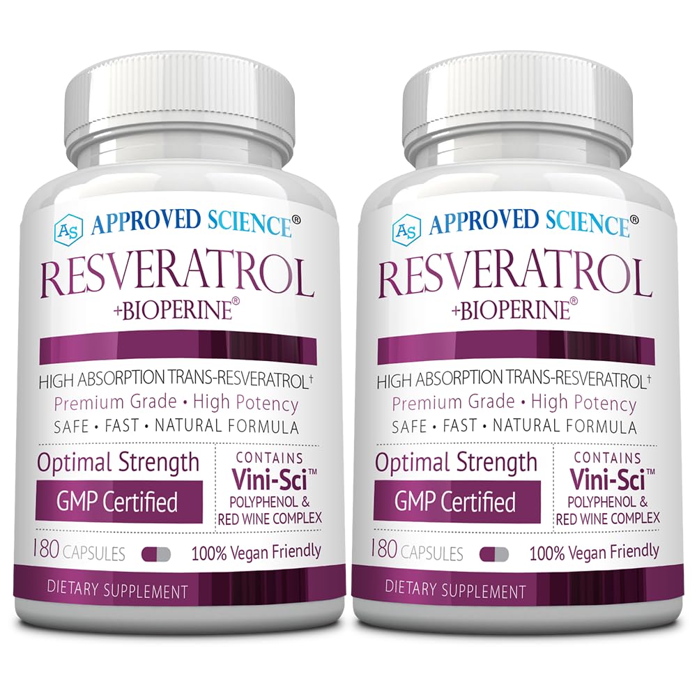 Approved Science Resveratrol Capsule, 360 Capsules