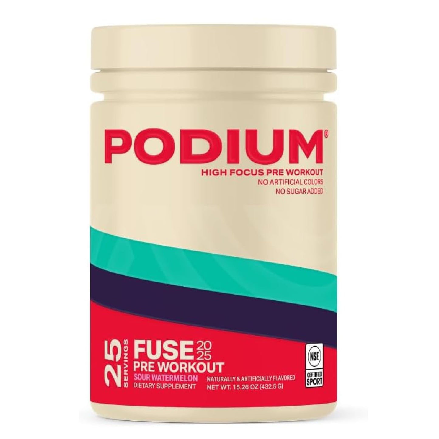 Podium Nutrition Fuse 2025 Pre Workout Powder Sour Watermelon 6 oz