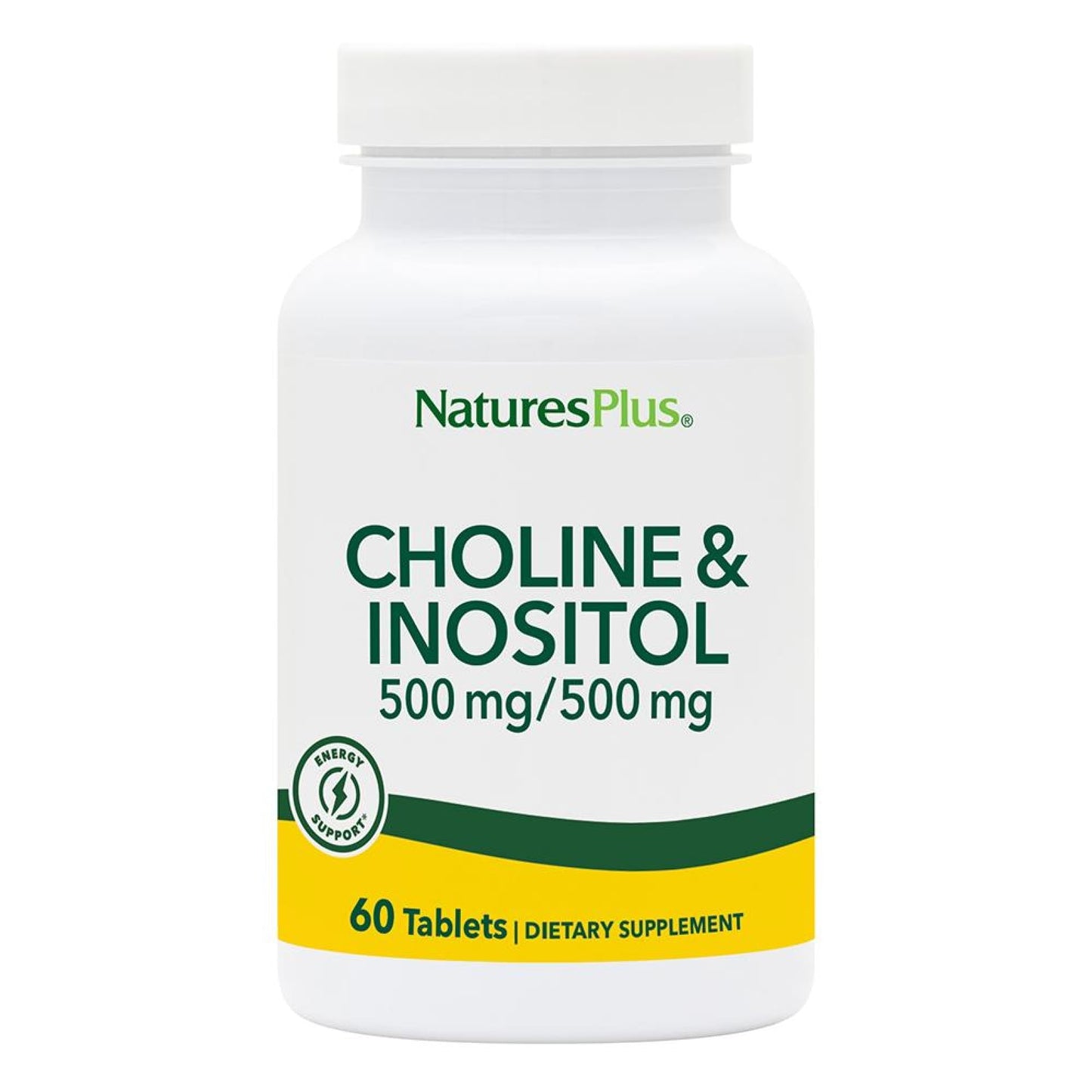 NaturesPlus Choline & Inositol 500 mg Tablet, 60 Count