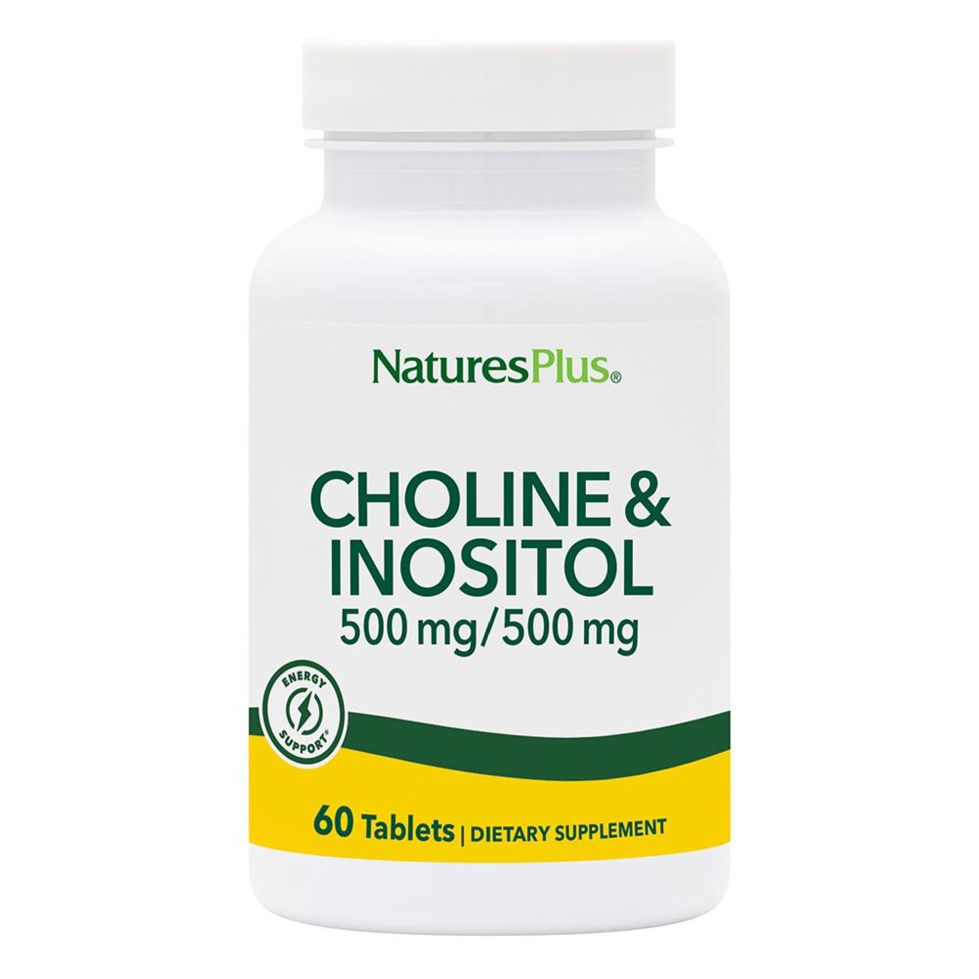 NaturesPlus Choline & Inositol 500 mg Tablet, 60 Count