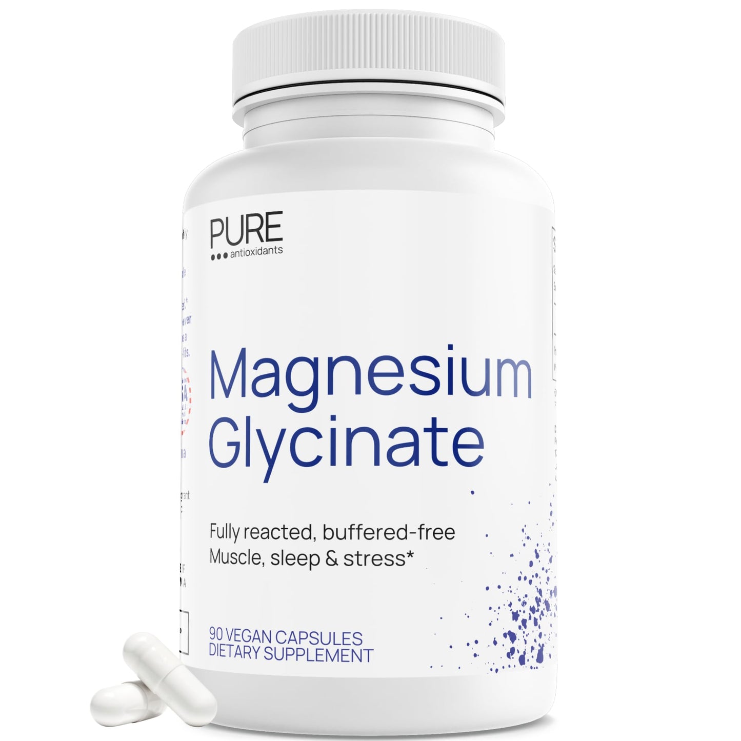 Pure Antioxidants Magnesium Glycinate Capsules, 90 Count