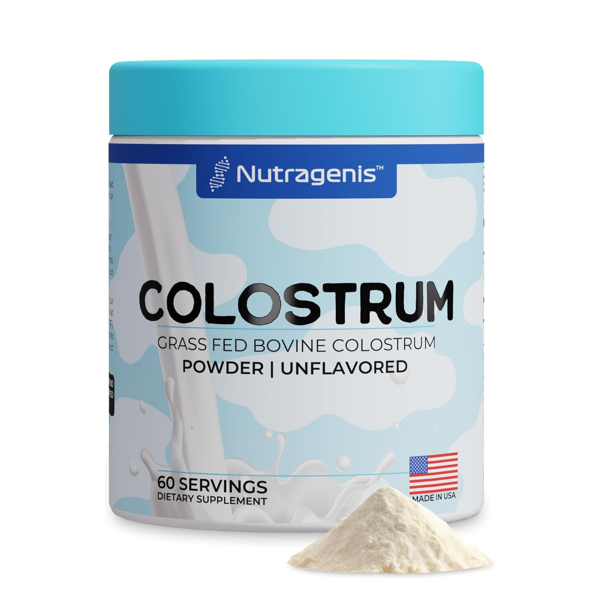 Nutragenis Colostrum Premium Powder for Gut Health, Immunity, Muscle Recovery & Bloating Relief, 4.23 Ounce