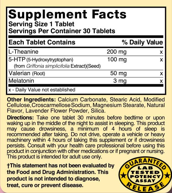 Nature's Blend Healthy Sleep Tablet, 30 Tablets