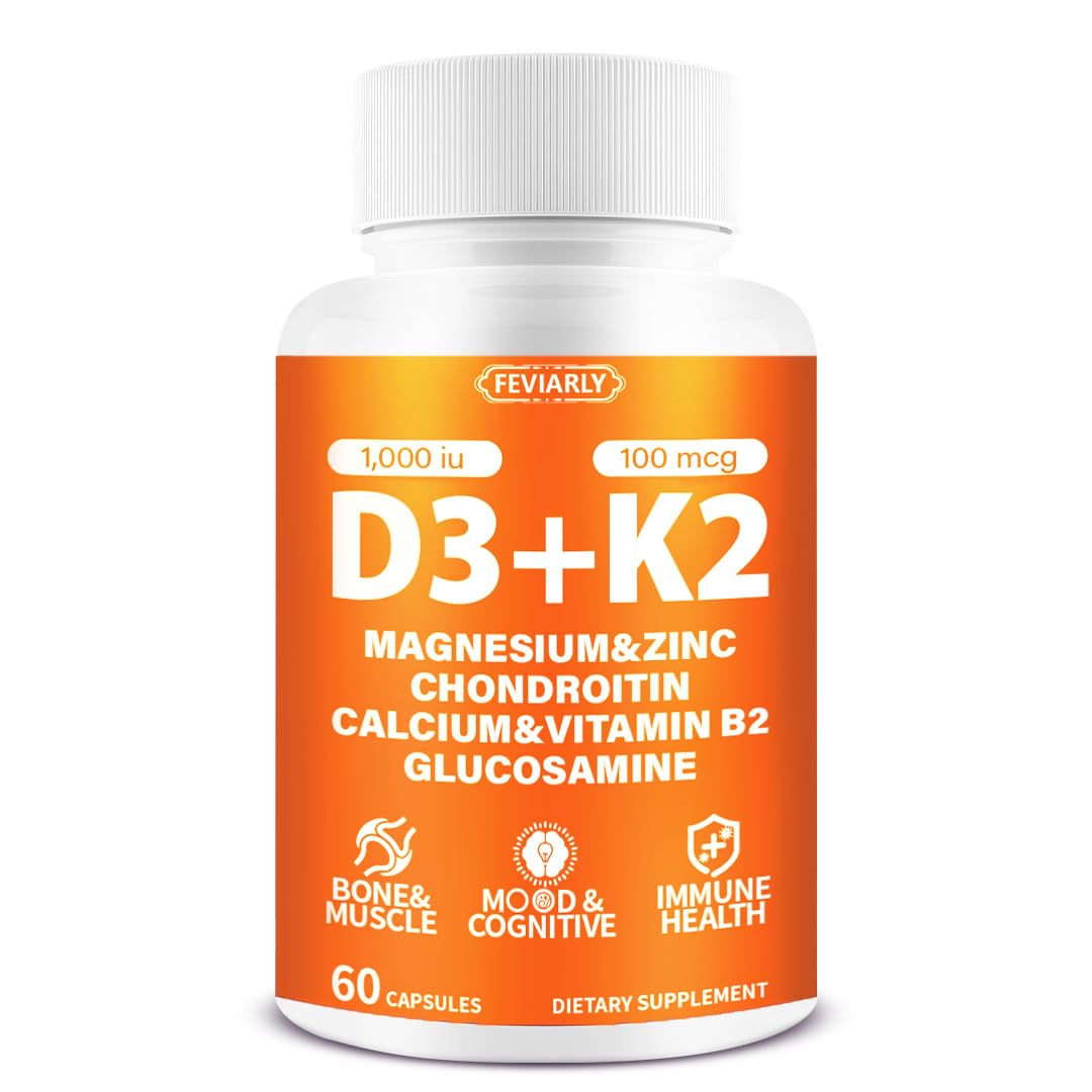 Feviarly Vitamin D3 K2 Supplement Gummy 5 Count