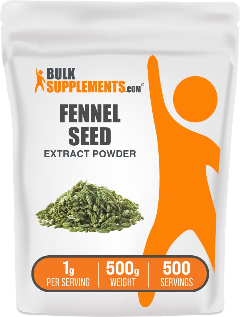 BulkSupplements Fennel Seed Extract Powder, 17.6 Ounce