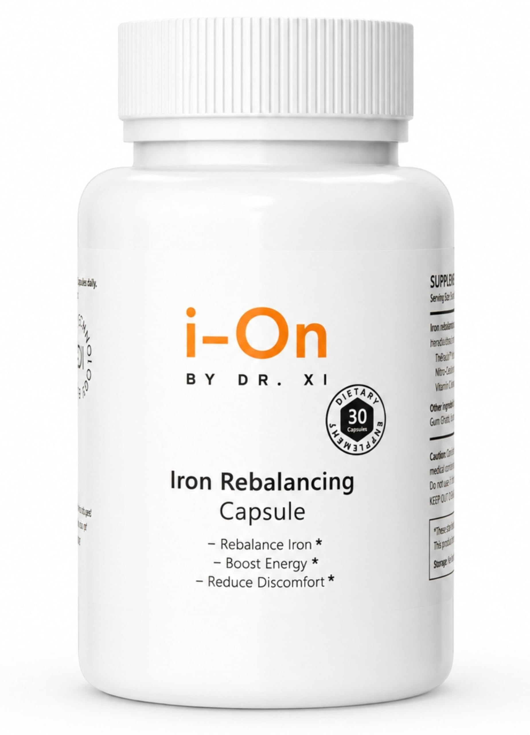 i-On Iron Rebalancing Capsules with ReDaxin, Theracurmin, Camu Camu & Vitamin C – Daily Wellness & Nutritional Support, 30 Capsules